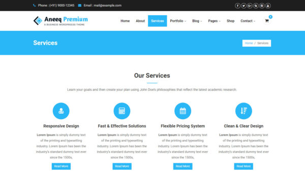 Aneeq WordPress theme