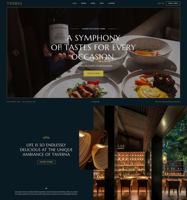 Taverna – Elegant Restaurant WordPress Theme
