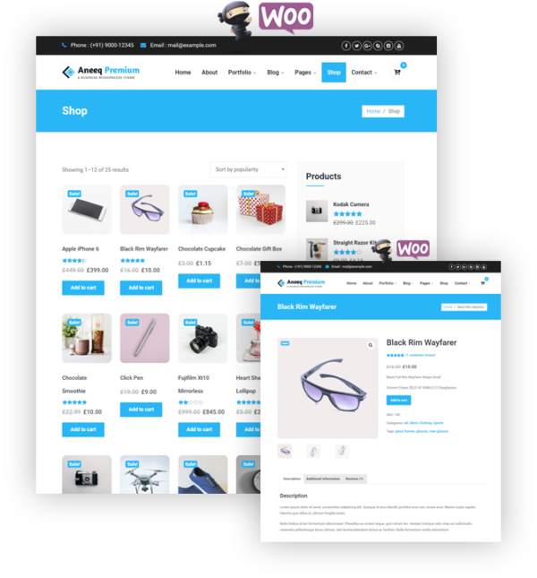 Aneeq WordPress theme
