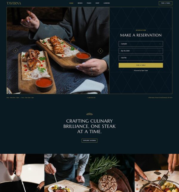 Taverna – Elegant Restaurant WordPress Theme
