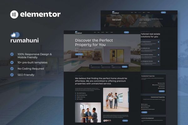 Rumahuni - Real Estate & Property Elementor